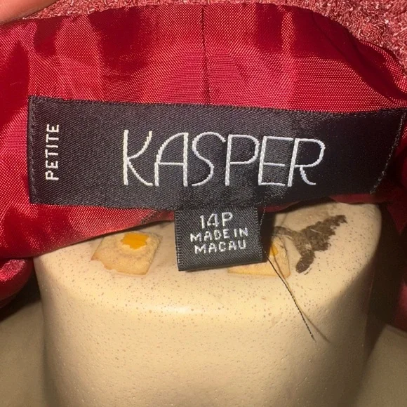 Kasper Women's Red Blazer and Skirt Set - Picture 7 of 9